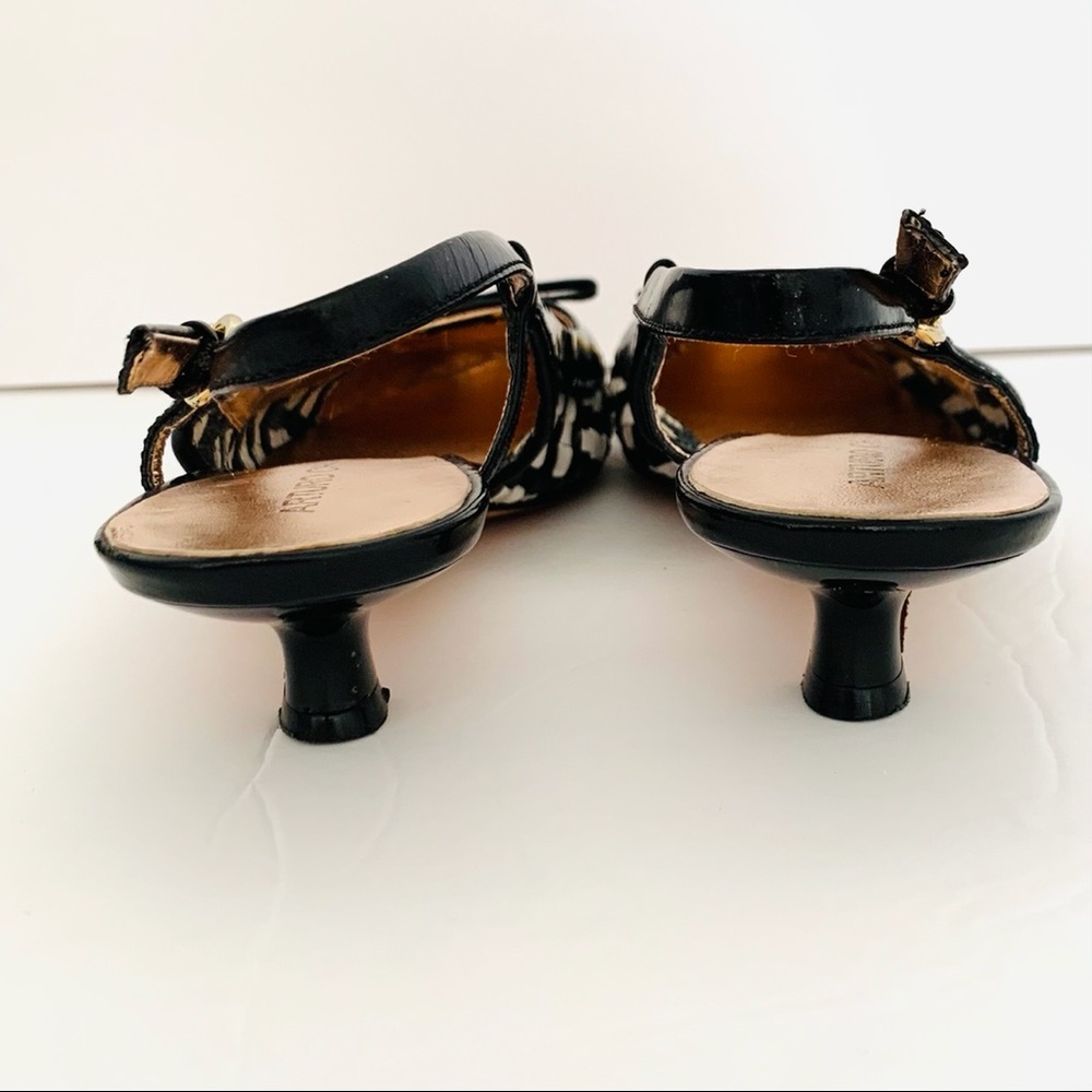 Arturo Chiang Woven Sling Back Shoes Sz 8.5 GUC - Picture 3 of 10